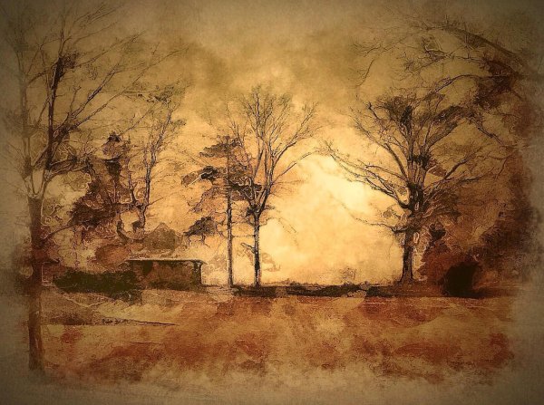 Пейзаж сепия
