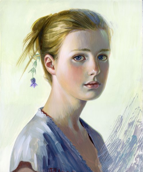 Академический портрет темперой