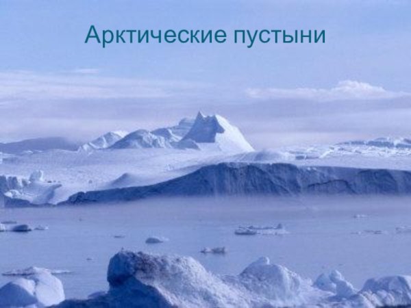 Полярная Арктическая пустыня