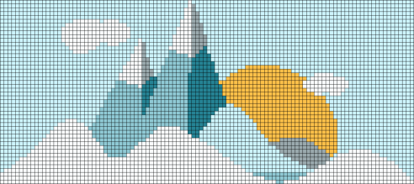 Рисование по клеточкам природа