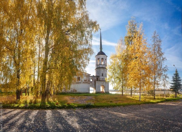 Зима глубинка храм