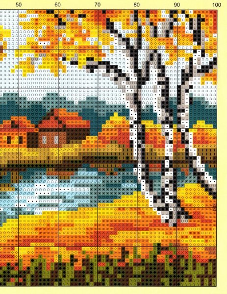 Рисование по клеточкам природа