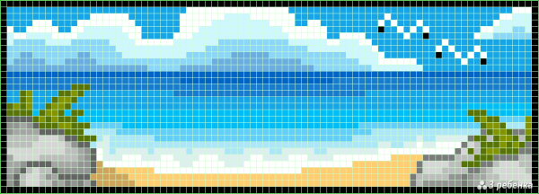 Река пиксель арт
