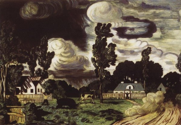 Николай Крымов ветреный день бык