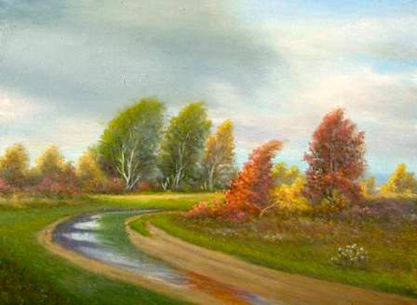 Осенний пейзаж ветер