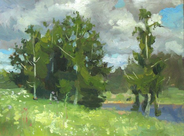 Этюды маслом Виктории Харченко пейзаж