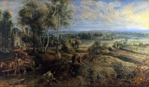 Питер Пауль Рубенс. «Пейзаж с замком Стеен в раннее утро», 1636
