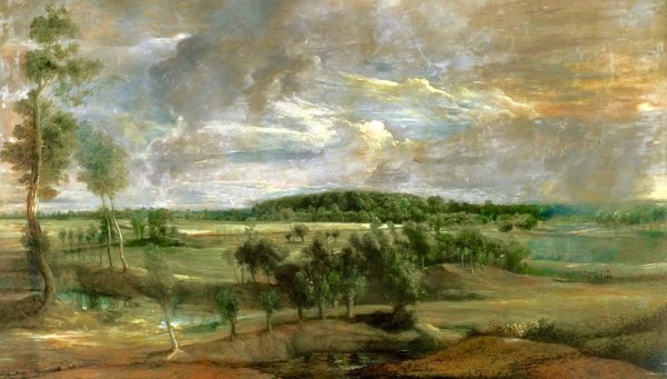 Пейзаж с замком стен Рубенса