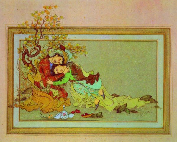 Иранская миниатюра живопись Омар Хайям