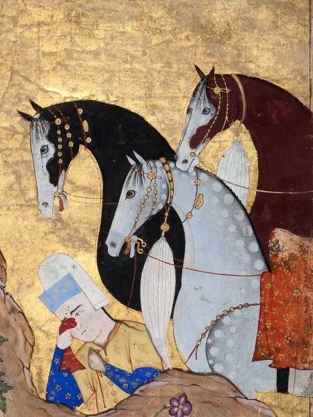 Персидская миниатюра всадник