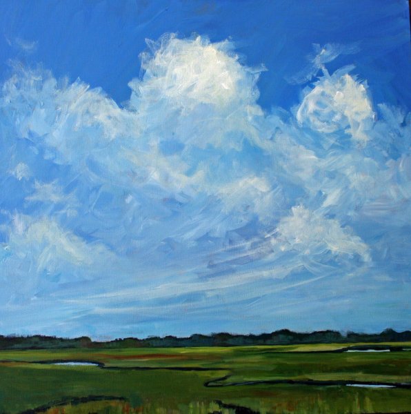 Небо маслом на холсте