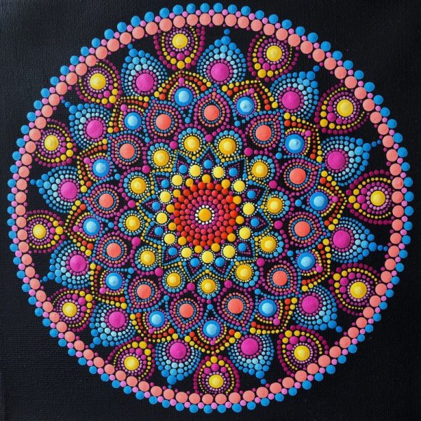 Точечная роспись дотсами