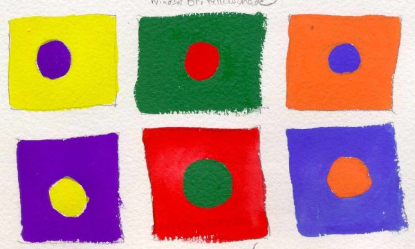 Контраст дополнительных цветов в живописи