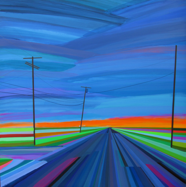 "Линейная перспектива" - пейзаж "Тоскана"