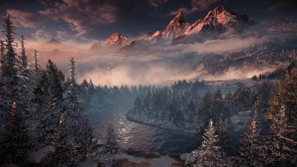 Horizon Zero Dawn пейзажи 4k