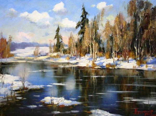 Александр Шевелев Весна на картинах