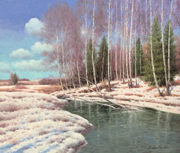 Художник Виталий Зайцев Лесные пейзажи