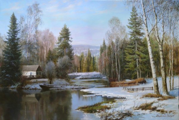 Исаак Ильич Левитан цветущие яблони