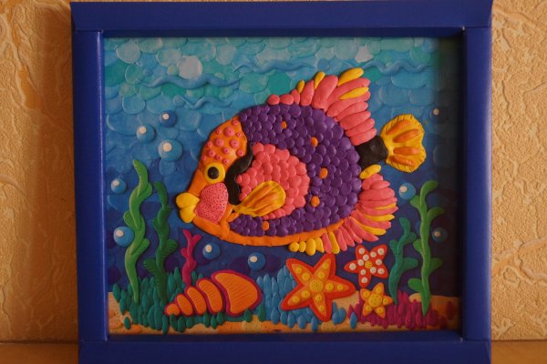 Рисование пластилином на картоне