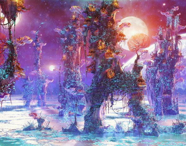 Марс акварель