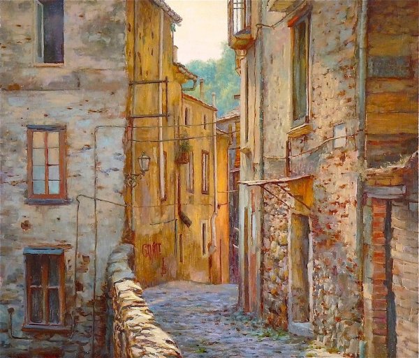 Сицилия переулки улочки в живописи