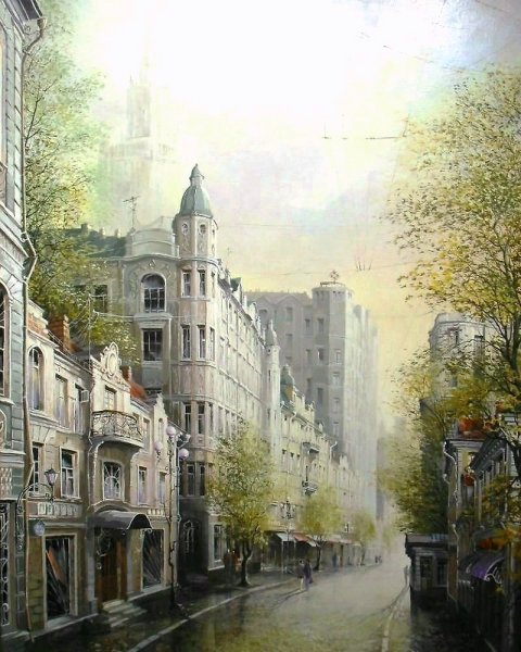 Улочки Италии линейная перспектива