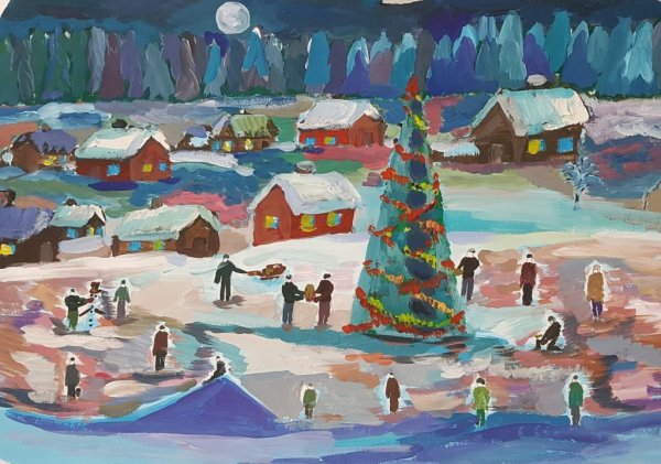 Декорации зимний лес