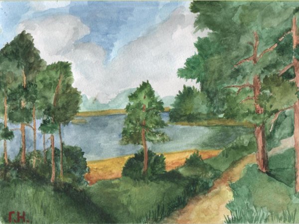 Пейзажи природы рисунки детей
