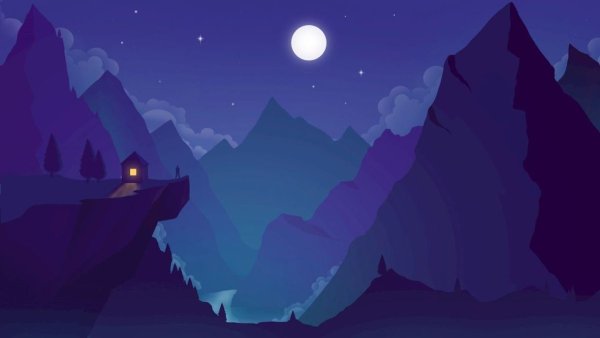 Флэт дезигн горы