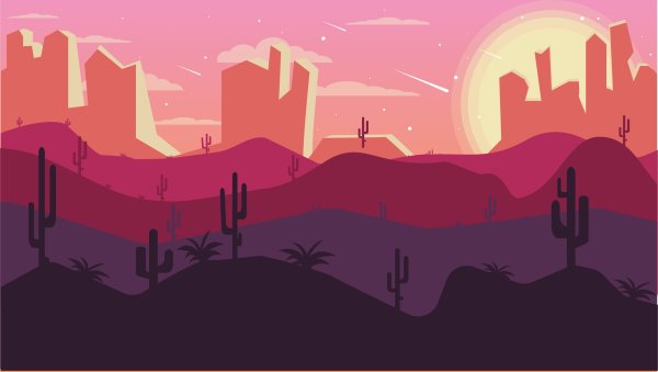 Природа в стиле флэт