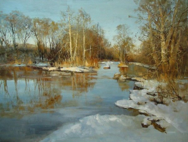 Левитан Исаак Ильич. Река (рання Весна)