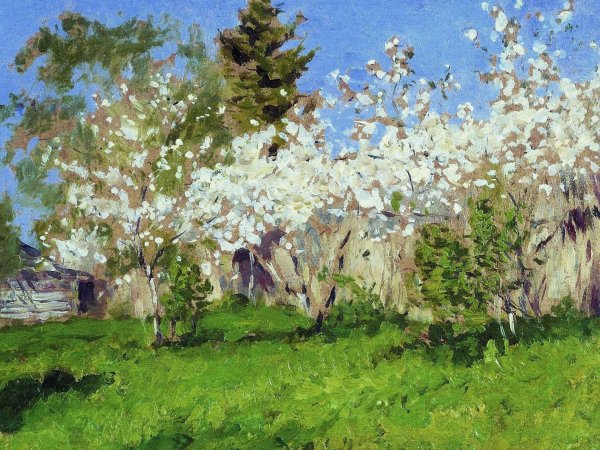 Исаак Ильич Левитан цветущие яблони