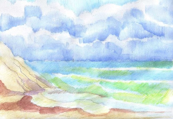 Сельский пейзаж в перспективе