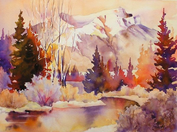 Пейзажи Акварельные Ватерколор