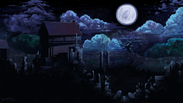 Ночные пейзажи из аниме