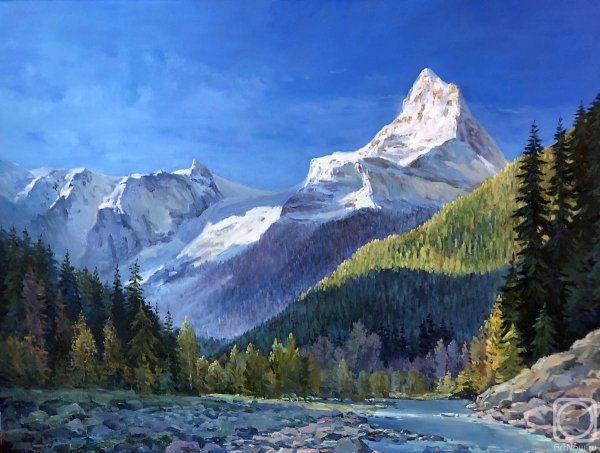 Картина горы Домбай