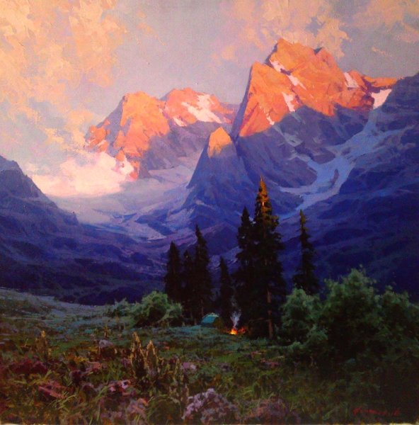 Федоров Владимир художник горы Домбая