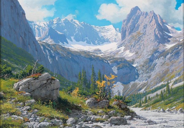 Художник Рудольф Решрайтер пейзаж