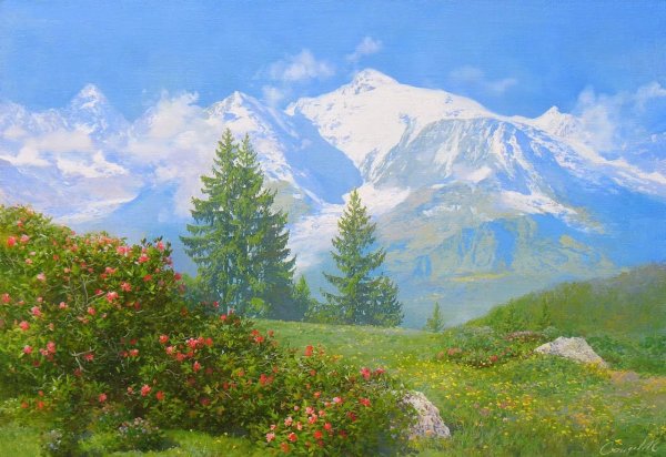 Картины художник Айдемир Саидов горы