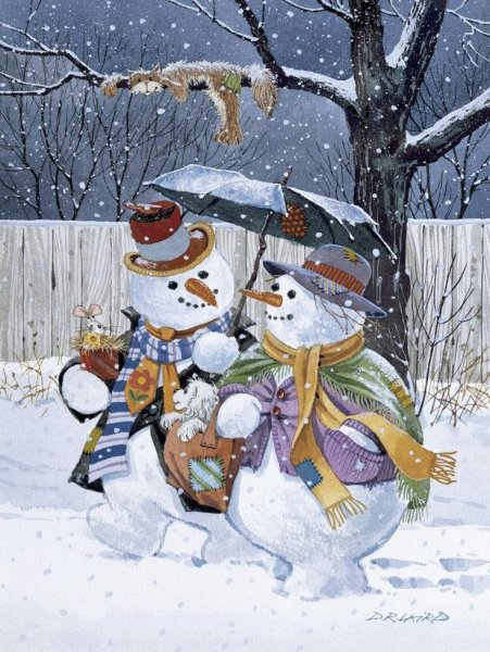 Картина по номерам Снеговик