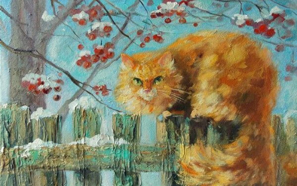 Художник Наталья Макушева рыжий кот