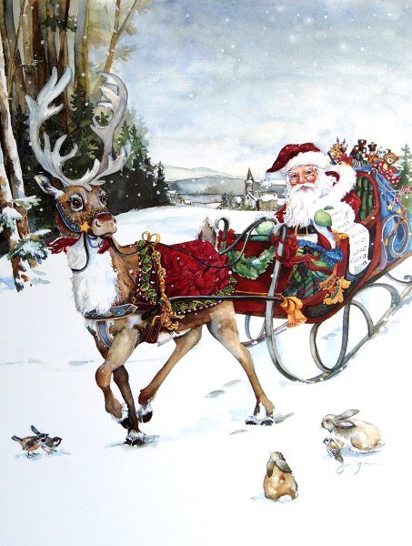 Санта Клаус в картинах известных художников