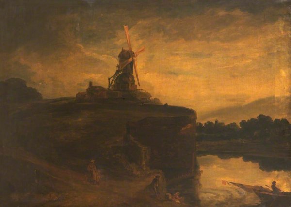 Рембрандт пейзаж с мельницей