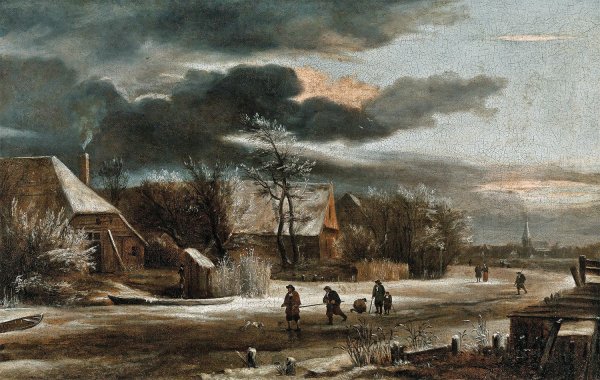 Рембрандт пейзаж с мельницей