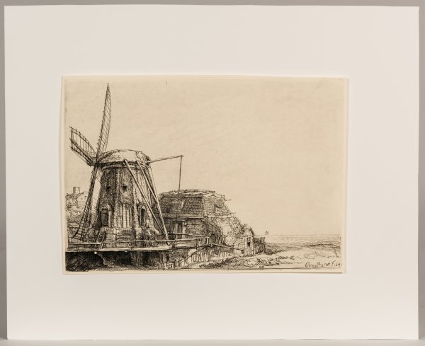 Офорт Рембрандта мельница
