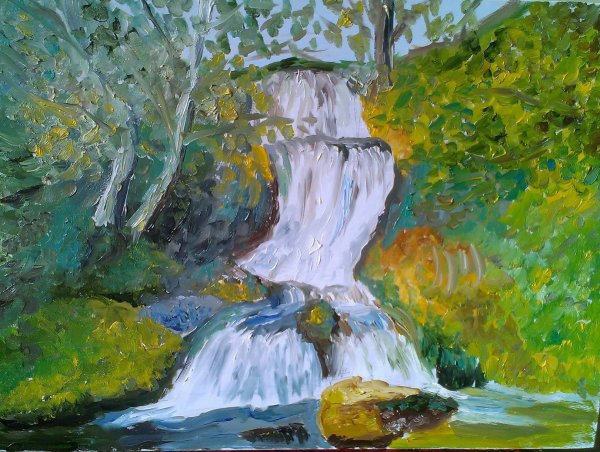 Тропинка в горах живопись