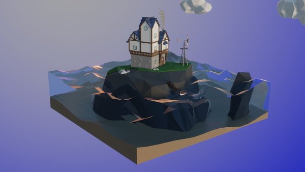 Low Poly в 3д блендере