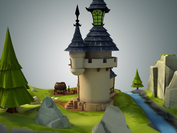 Дворец Low Poly