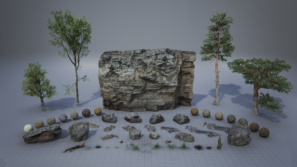 Ландшафтный камень 3 д модель