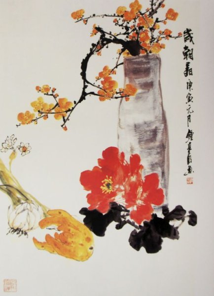 Китайская живопись гохуа гранат